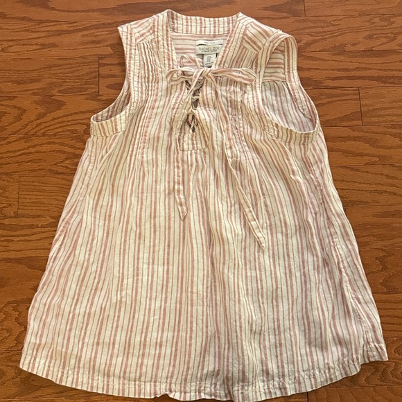 Rachel Zoe Tops - 100% linen sleeveless stripe blouse